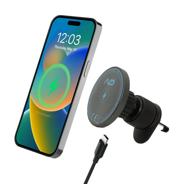 Neodrift 'NeoSnap' Wireless Qi Charger & Magnetic Phone Holder for Car AC Vent