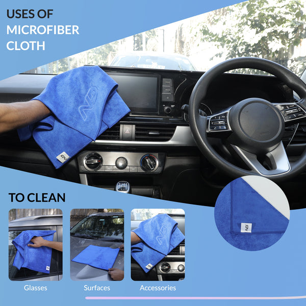 Neodrift - 400 GSM Premium Microfiber Cloth #Size_40x40cm#Color_Blue