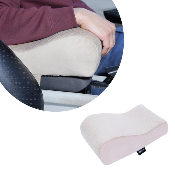 Neodrift 'ArmEase' Soft Elbow Support Cushion - Universal Car Armrest-#Color_Beige
