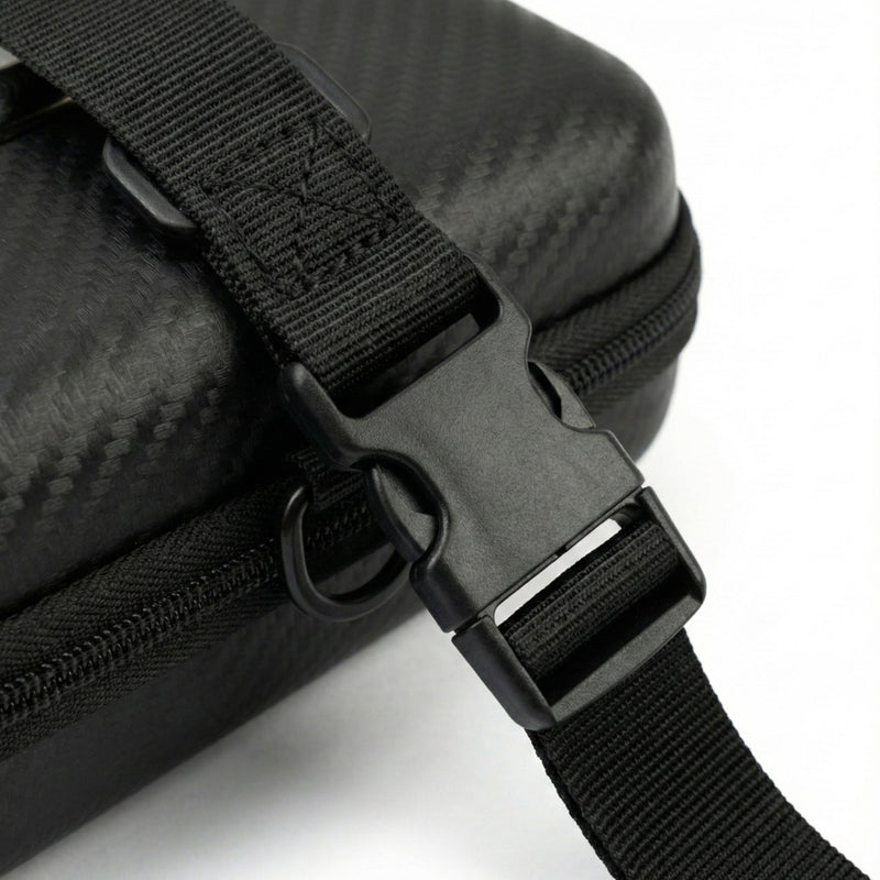 NEODRIFT ‘Tissue Master’ Hard Shell Car Tissue Box Holder with 100 Pulls | Carbon Fiber Texture PVC | Zip Closure | Seat Back & Dashboard