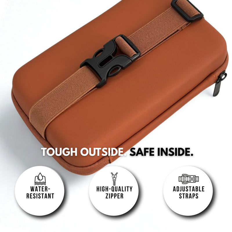 NEODRIFT ‘Tissue Master’ Hard Shell Car Tissue Box Holder with 100 Pulls | Carbon Fiber Texture PVC | Zip Closure | Seat Back & Dashboard