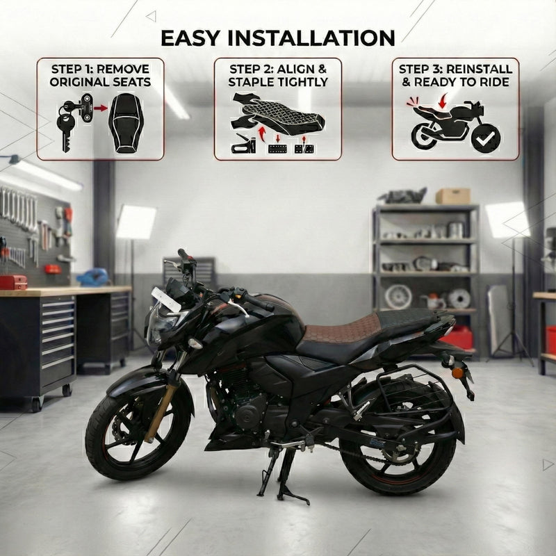 Neodrift Premium Bike Seat Cover - 'Nappa Art Leather' Series | Universal Fit for Single Seats Only