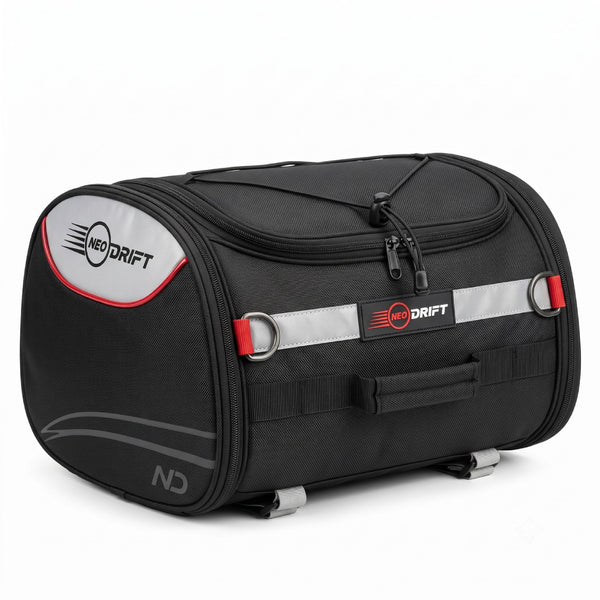 Neodrift 'RideMaster' 35L Tail Bag with Rain Cover for Bike & Scooty