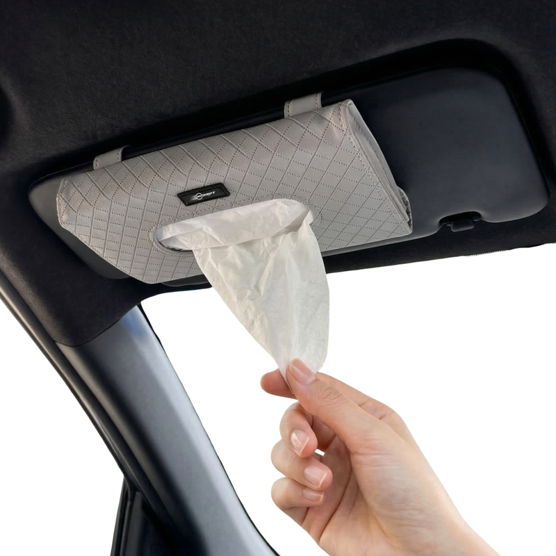 NEODRIFT 'TissueClip' Car Sun Visor Tissue Holder with 100 Pulls | Rectangular Tissue Dispenser | Car Tissue Box Holder | Easy Clip Sun Visor Napkin Holder