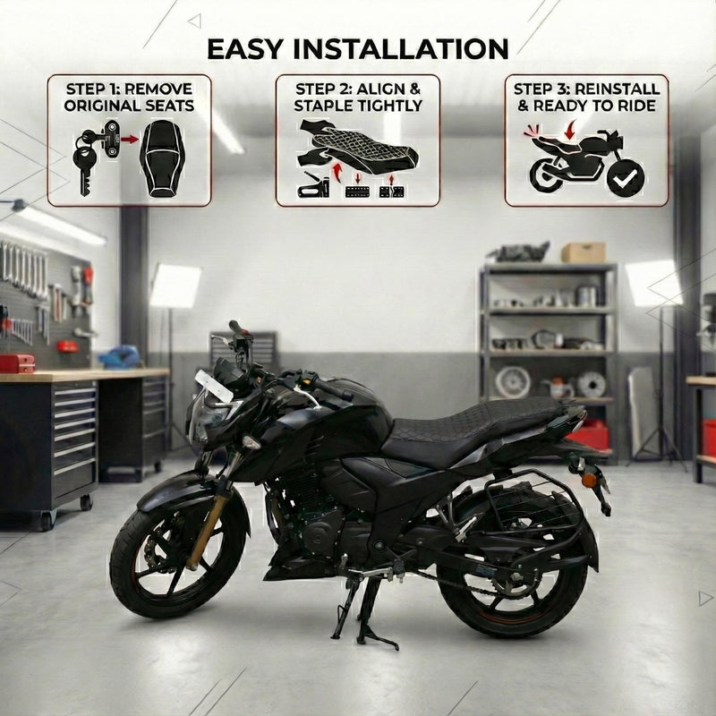 Neodrift Premium Bike Seat Cover - 'Nappa Art Leather' Series | Universal Fit for Single Seats Only