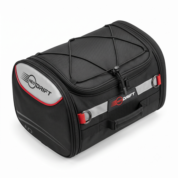 Neodrift 'RideMaster' 35L Tail Bag with Rain Cover for Bike & Scooty