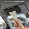 NEODRIFT 'TissueClip' Car Sun Visor Tissue Holder with 100 Pulls | Rectangular Tissue Dispenser | Car Tissue Box Holder | Easy Clip Sun Visor Napkin Holder