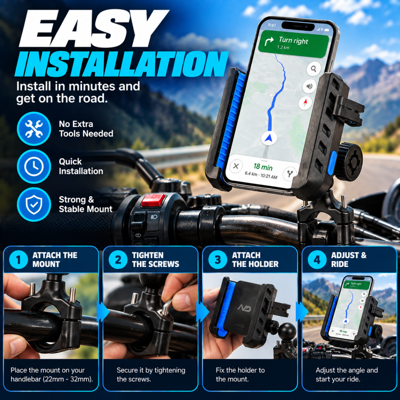 Neodrift Mobile Holder for Bike & Scooty – Secure Phone Mount