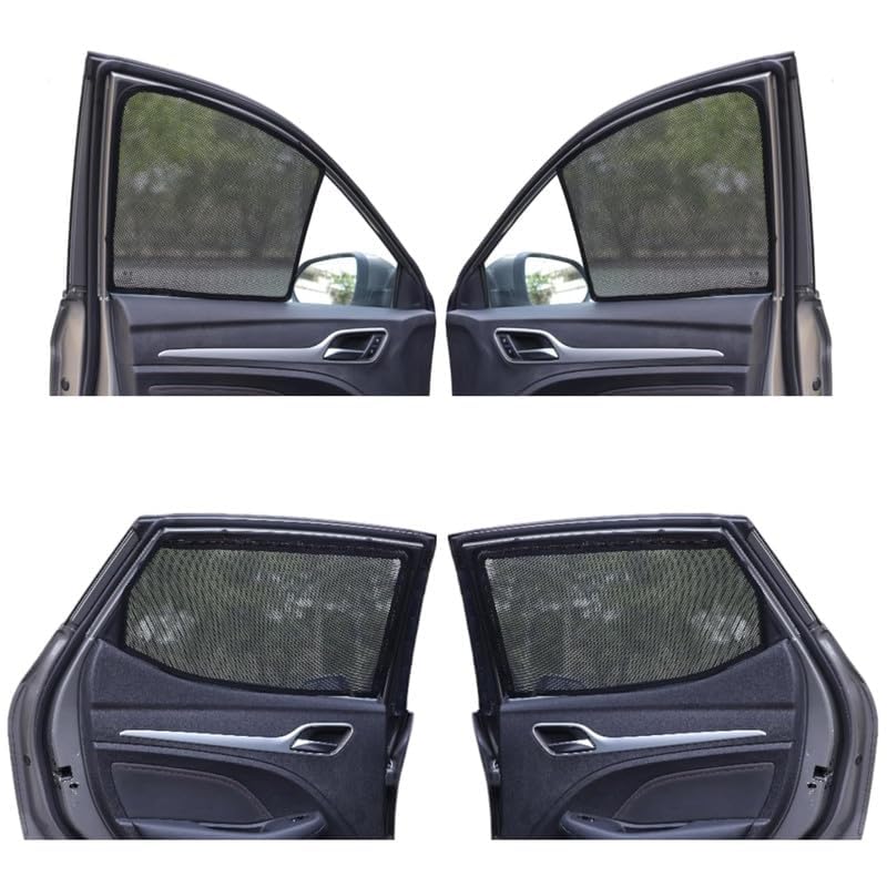 Neodrift 'NeoShade' Magnetic Car Sunshades for Maruti Suzuki Ertiga (Set of 6pcs.) Zipper Only on Middle Row, UV Protection, Magnetic Grip, Privacy & Heat Control
