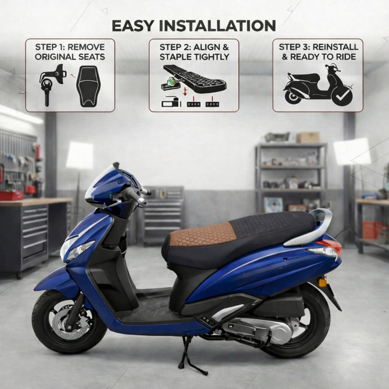 Neodrift Premium Scooty Seat Cover - Hero Xoom | Easy Fit | Nappa Art Leather
