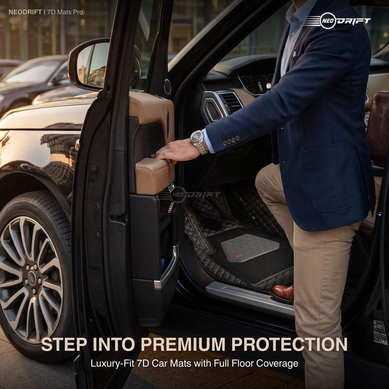 Neodrift 7D Mat PRO Full Black luxury-fit floor mats for Hyundai Creta, full coverage