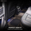 Neodrift 7D Mat PRO Black and Beige floor mats, full rear-row coverage in a Hyundai Creta