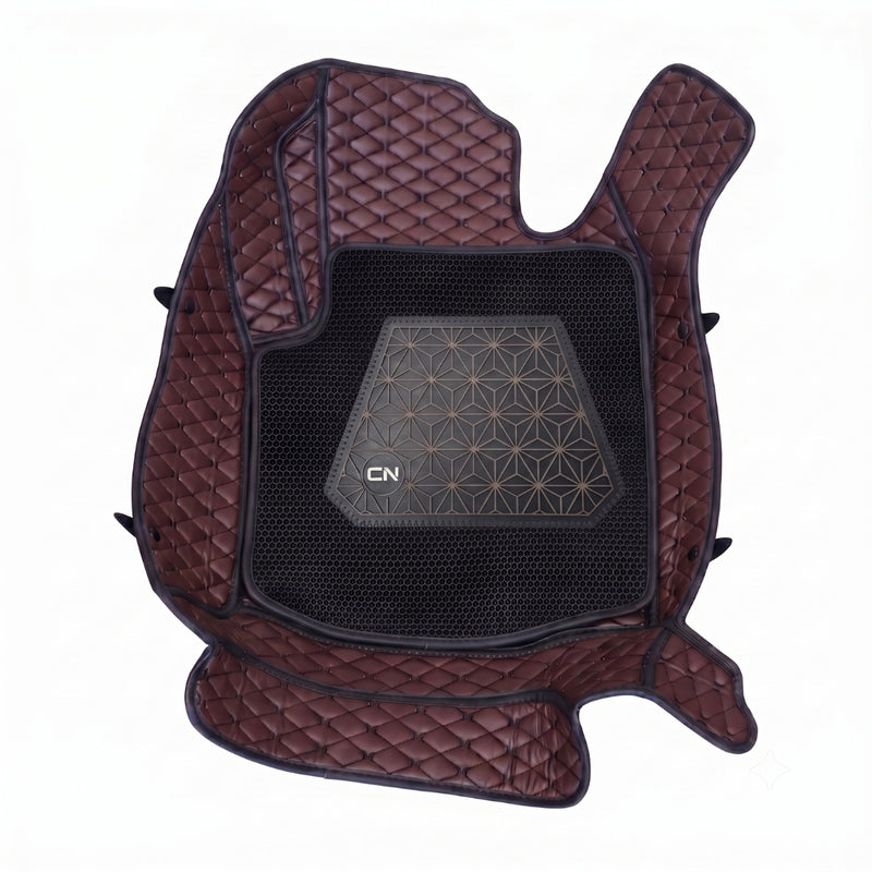 Neodrift 7D Mat PRO Coffee and Black floor mat for MG Astor, top view of the diamond stitch