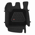 Neodrift 7D Mat PRO Black and Silver floor mat for Volkswagen Virtus, top view of the diamond stitch#Color_5.Black + Silver