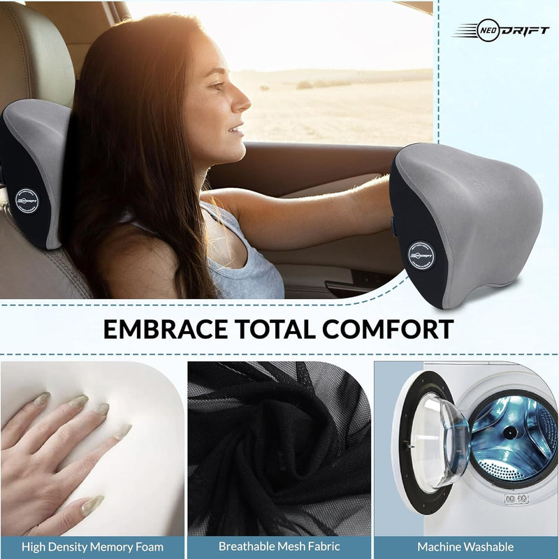 Neodrift 'Neo-Kit' for Neck Support & Back Support in Car/Office Seat