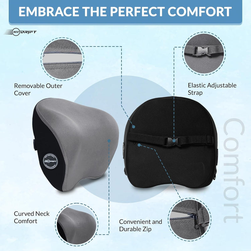 Neodrift 'Neo-Kit' for Neck Support & Back Support in Car/Office Seat