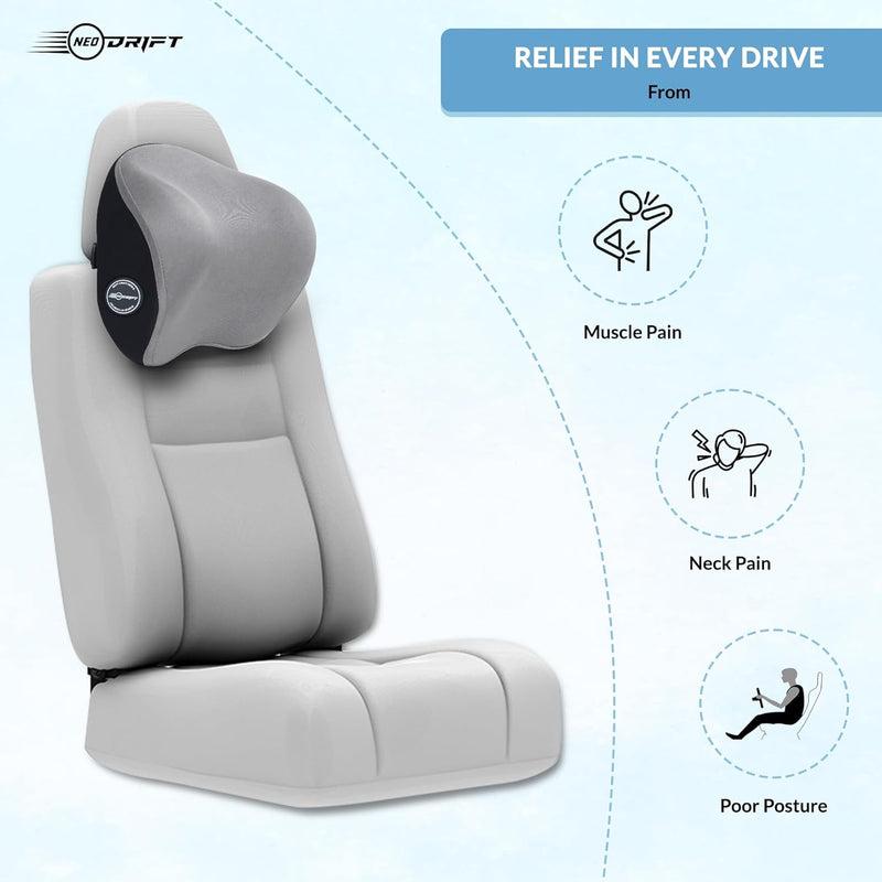 Neodrift 'Neo-Kit' for Neck Support & Back Support in Car/Office Seat