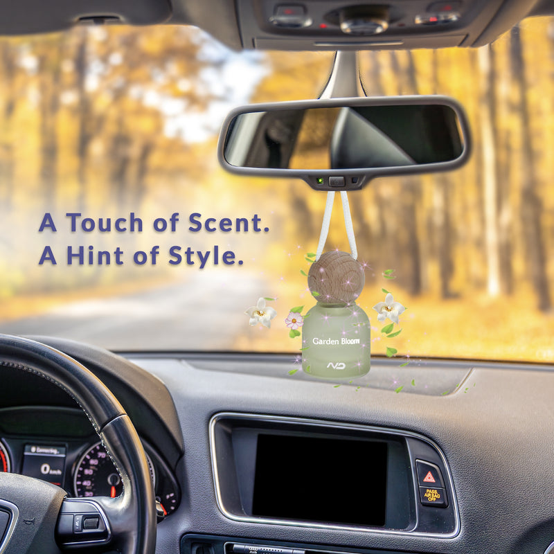 NEODRIFT 'NeoBliss' Car Hanging Diffuser Perfume for Car in Glass Bottle with Wooden Lid and Long-Lasting Scent – 10ml (Pack of 1)