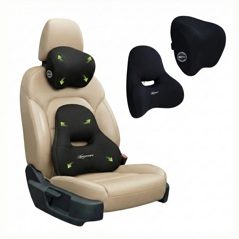 Neodrift 'Neo-Kit' for Neck Support & Back Support in Car/Office Seat