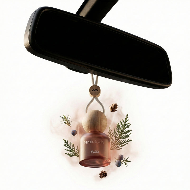 NEODRIFT 'NeoBliss' Car Hanging Diffuser Perfume for Car in Glass Bottle with Wooden Lid and Long-Lasting Scent – 10ml