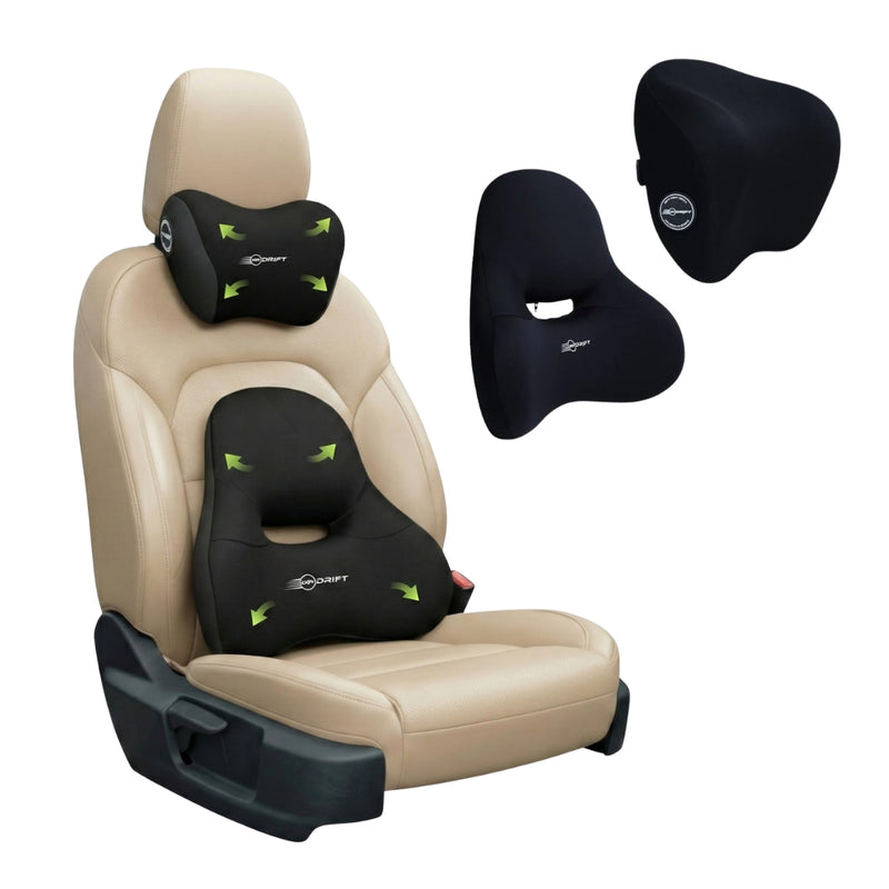 Neodrift 'Neo-Kit' for Neck Support & Back Support in Car/Office Seat