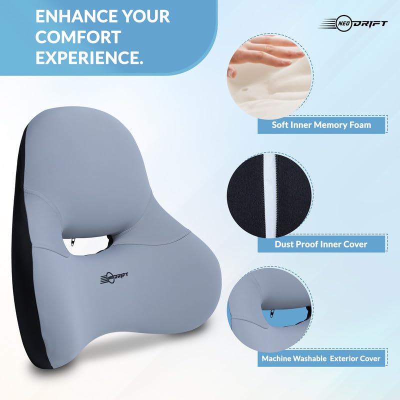 Neodrift 'Neo-Kit' for Neck Support & Back Support in Car/Office Seat