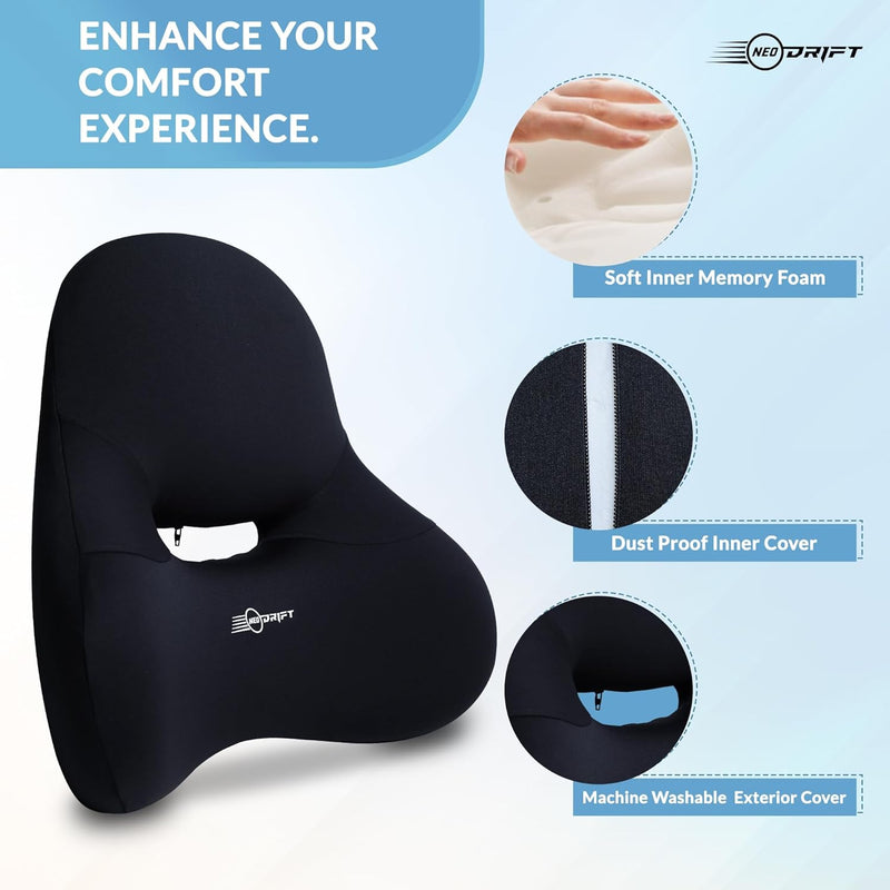 Neodrift 'Neo-Kit' for Neck Support & Back Support in Car/Office Seat