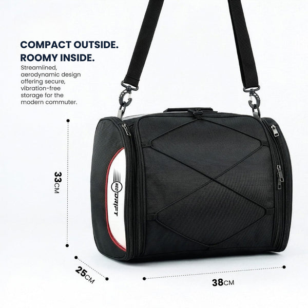 Neodrift 'RideMaster' 35L Tail Bag with Rain Cover for Bike & Scooty