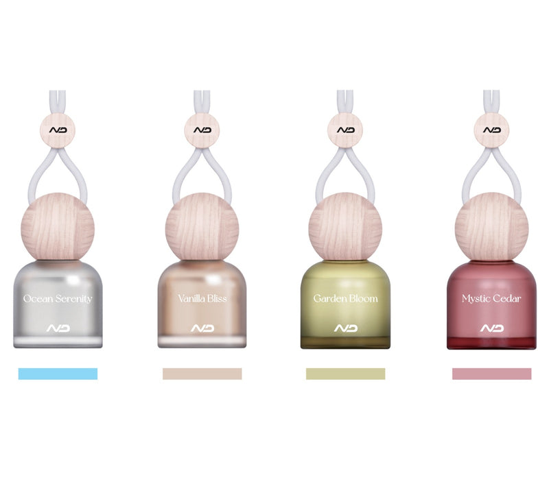 NEODRIFT 'NeoBliss' Car Hanging Diffuser Perfume for Car in Glass Bottle with Wooden Lid and Long-Lasting Scent – 10ml