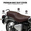Neodrift Bike Seat Cover For Royal Enfield | Anti-Slip & Shock-Absorbing Design | Water-Resistant | Strip Cushioning | Easy Fit | Saka Art Leather
