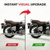 Neodrift Bike Seat Cover For Royal Enfield | Anti-Slip & Shock-Absorbing Design | Water-Resistant | Strip Cushioning | Easy Fit | Saka Art Leather