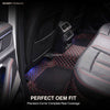 Neodrift 7D Mat PRO Black and Red floor mats giving full rear-row coverage