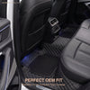 Neodrift 7D Mat PRO Black and Silver floor mats giving full rear-row coverage