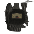 Neodrift - Car 7D Floor Mats for Toyota Innova Crysta-#Color_Black + Beige