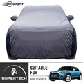 Neodrift® - Car Cover for HATCHBACK BMW Mini Cooper-#Material_SuperTech (₹5999/-)#Color_L.Grey+Blue