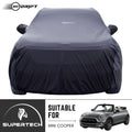 Neodrift® - Car Cover for HATCHBACK BMW Mini Cooper-#Material_SuperTech (₹5999/-)#Color_Black+Grey