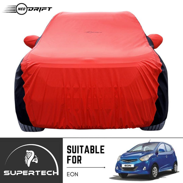 Neodrift® - Car Cover for HATCHBACK Hyundai EON-#Material_SuperTech (₹5499/-)#Color_Red+Black