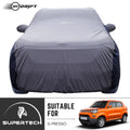 Neodrift® - Car Cover for HATCHBACK Maruti Suzuki S-Presso-#Material_SuperTech (₹5499/-)#Color_Grey+Black