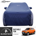 Neodrift® - Car Cover for HATCHBACK Maruti Suzuki S-Presso-#Material_SuperTech (₹5499/-)#Color_Blue+L.Grey