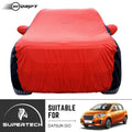 Neodrift® - Car Cover for HATCHBACK Renault Dutsun Go-#Material_SuperTech (₹5499/-)#Color_Red+Black
