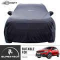 Neodrift® - Car Cover for HATCHBACK Tata Tiago-#Material_SuperTech (₹5499/-)#Color_Black+Grey