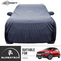 Neodrift® - Car Cover for HATCHBACK Tata Tiago-#Material_SuperTech (₹5499/-)#Color_Grey+Black