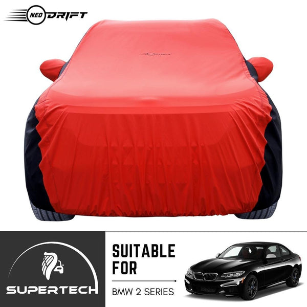 Neodrift® - Car Cover for SEDAN BMW 2 Series-#Material_SuperTech (₹6499/-)#Color_Red+Black