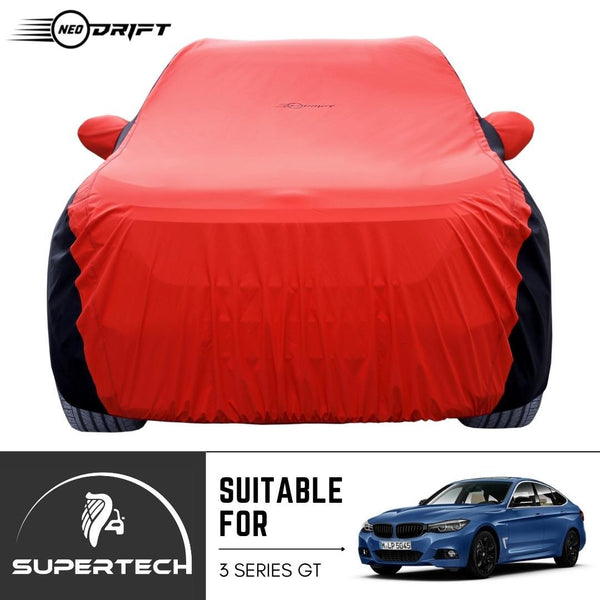 Neodrift® - Car Cover for SEDAN BMW 3 Series GT-#Material_SuperTech (₹6499/-)#Color_Red+Black
