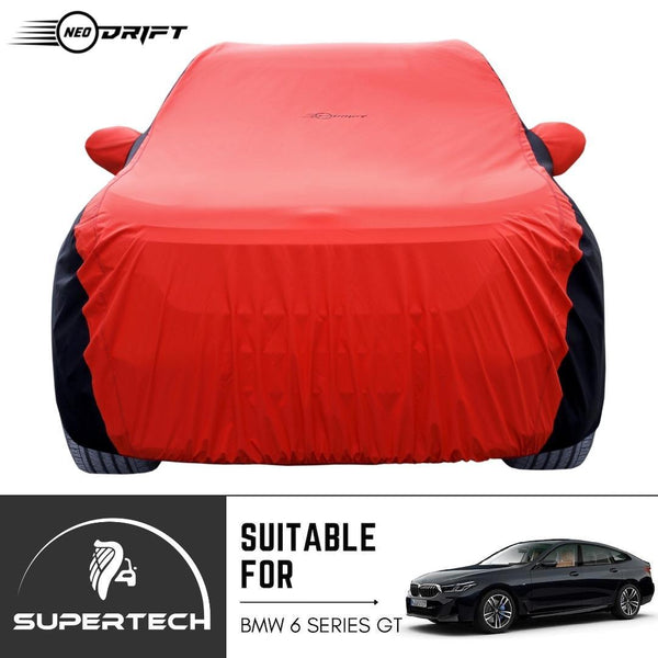 Neodrift® - Car Cover for SEDAN BMW 6 SERIES GT-#Material_SuperTech (₹6499/-)#Color_Red+Black