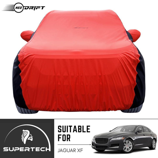 Neodrift® - Car Cover for SEDAN Jaguar XF-#Material_SuperTech (₹6499/-)#Color_Red+Black