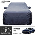 Neodrift® - Car Cover for SEDAN Mercedes E Class-#Material_SuperTech (₹6499/-)#Color_Grey+Black
