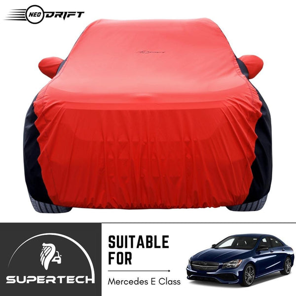 Neodrift® - Car Cover for SEDAN Mercedes E Class-#Material_SuperTech (₹6499/-)#Color_Red+Black