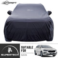 Neodrift® - Car Cover for SEDAN Skoda Slavia-#Material_SuperTech (₹5999/-)#Color_Black+Grey