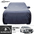 Neodrift® - Car Cover for SEDAN Skoda Slavia-#Material_SuperTech (₹5999/-)#Color_Grey+Black